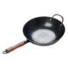 ZhenSanHuan Handmade Cast Iron wok no coating no Painting Flat Bottom Induction Suitable - Image 4
