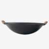 ZhenSanHuan Handmade Cast Iron wok Cantonese Large Wok Stir Fry Round Bottom