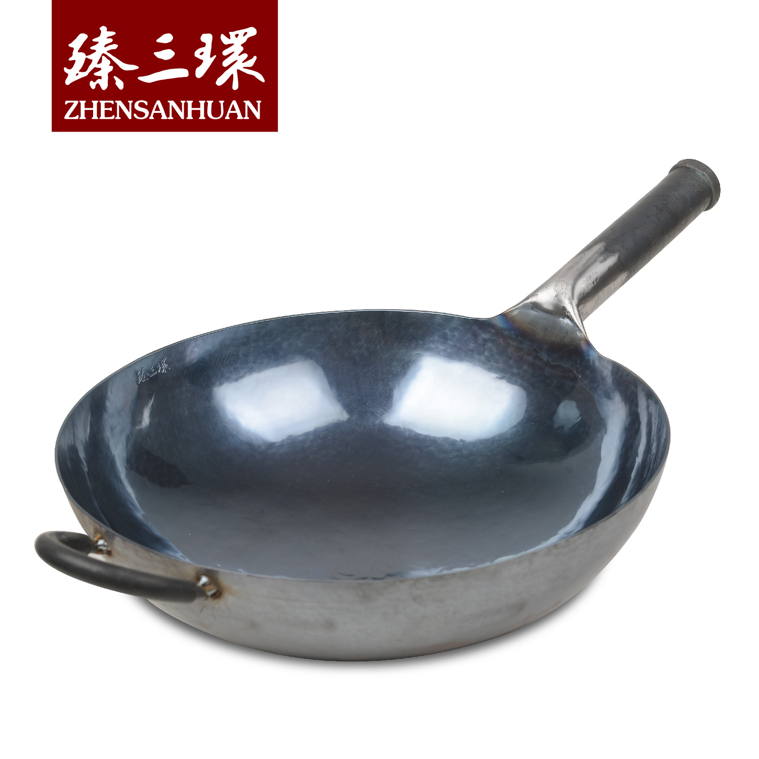Hand Hammered Wok Pan,Chinese Traditional Cooking Iron Wok With Detachable  Wood Handle Scratch Resistant Pot Kitchen Cookware