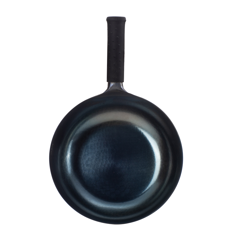 Serenita chinese 100% hand hammered iron woks stir fry pans, non